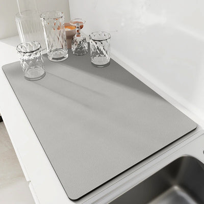 Kitchen Draining Mat Non-slip Drain Dish Drying Mats Coffee Pad Heat Resistant Tableware Placemat Dinnerware