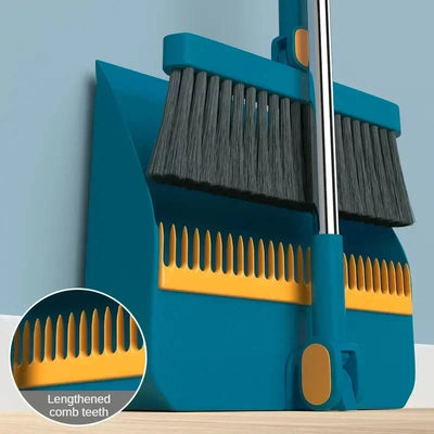 Household Broom Dustpan Set Multifuction Foldable Rotating Soft Hair Broom Sweeping Wiper Floor Cleaning Tools