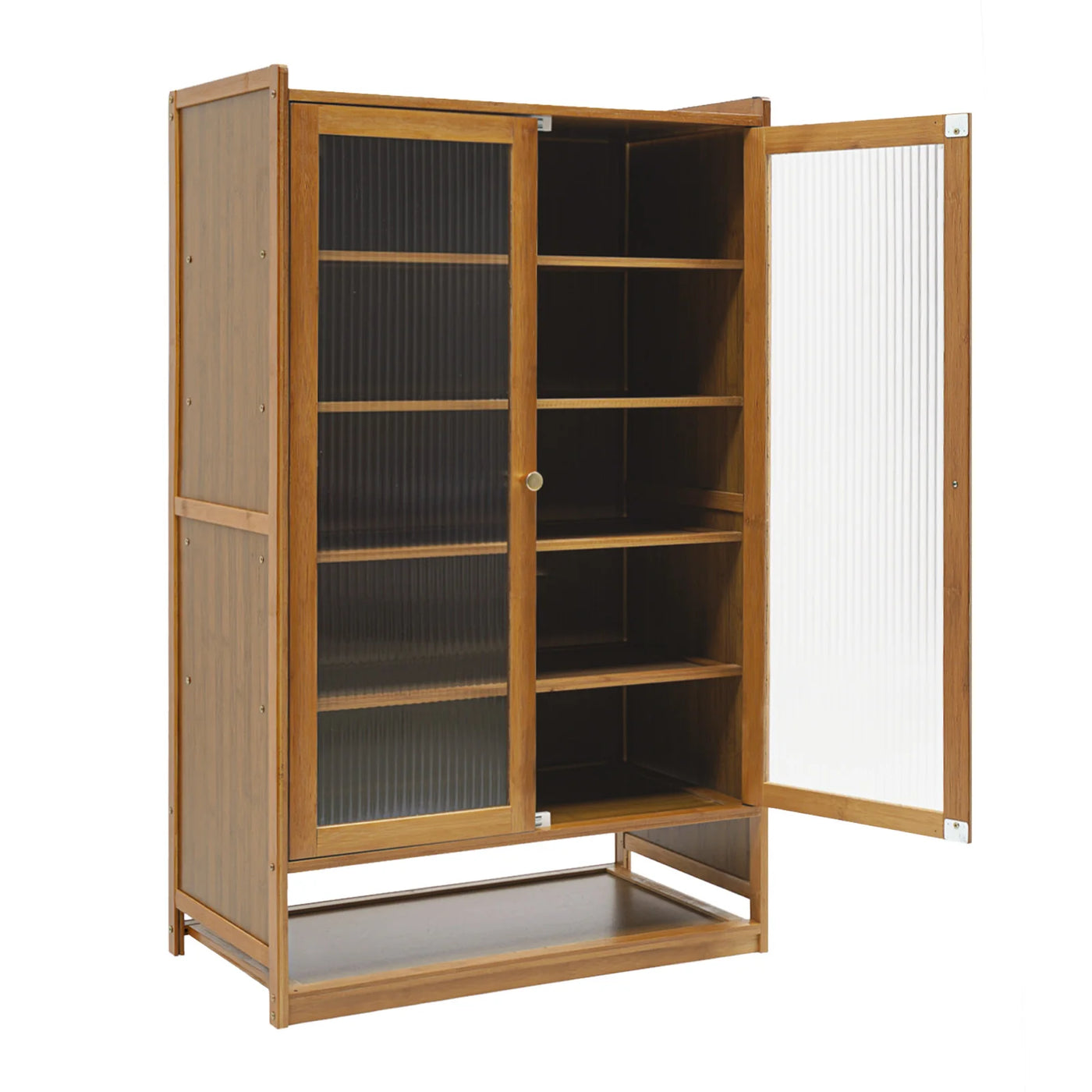 Shoe Cabinet, Free Standing Shoe Cabinet, Shoe Cabinet with Magnetic Doors Premium Bamboo, Fibreboard for Entrances, Porches