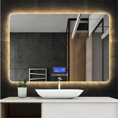 Rectangle Bluetooth Smart Bathroom Makeup Mirror WIth LED Light human body induction Anti-fog Backlight Wall Hanging Mirrors