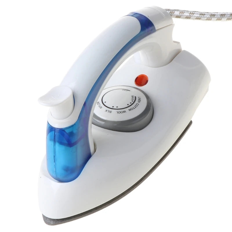 J6PE Mini Portable Foldable Electric Steam Iron for Clothes with 3 Gears Baseplate Handheld Flatiron Home Travelling Use