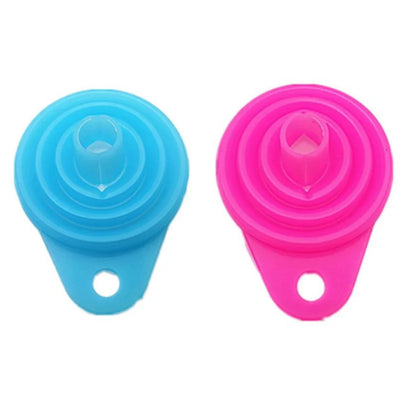 1PC/2pc Mini Foldable Funnel Silicone Collapsible Funnel Folding Portable Funnels Be Hung Household Liquid Dispensing Telescopic