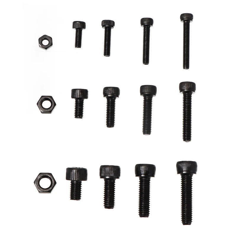 500 Pcs Black M3 M4 M5 Inner Hex Socket Head Cap Screws Assortment Set Kit