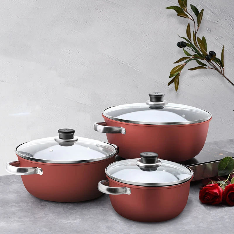 Soup Pot Non-stick Pot Thick Soup Stew Pot Cook Noodles Hot Milk Porridge Pot Gas Cooker Universal Induction Pot Instant Pot