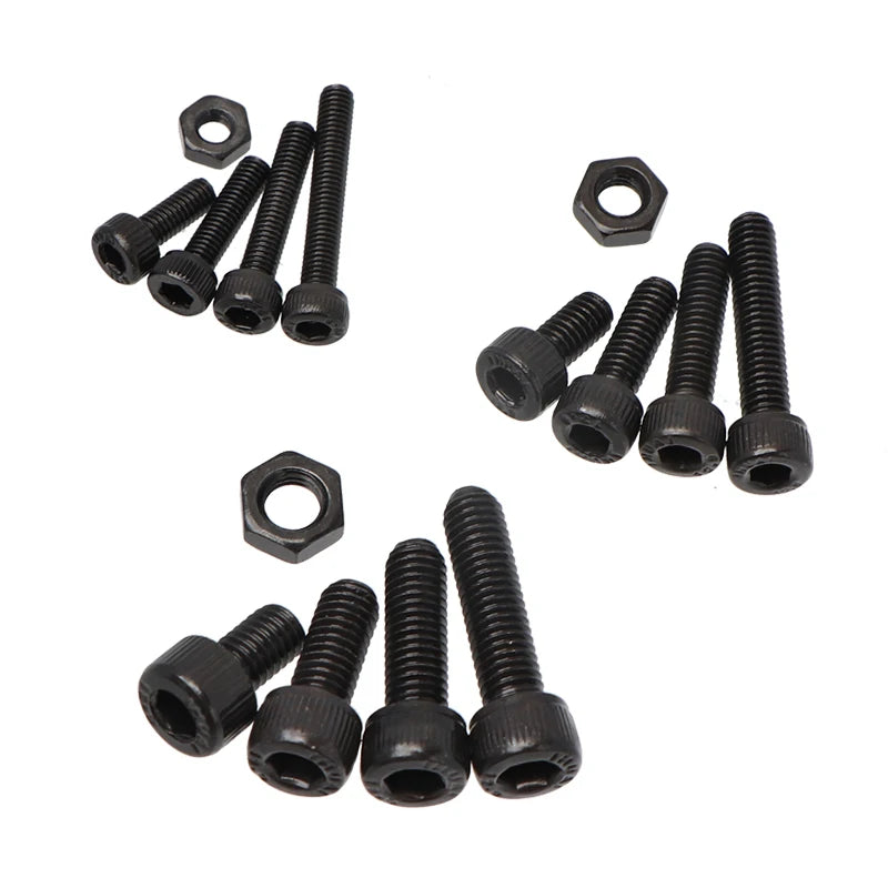 500 Pcs Black M3 M4 M5 Inner Hex Socket Head Cap Screws Assortment Set Kit