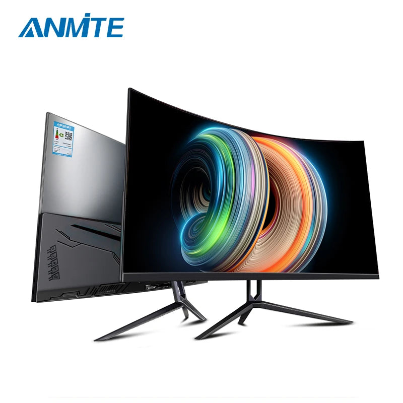 Anmite  27"FHD 165hz Curved Gaming Computer Monitor HDR USB FHD [1920 x 1080]  PC HDMI Ultra-thinscreen Display