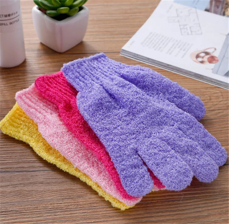 1PCS Bath Scrub Glove Exfoliating Body Facial Tan Massage Glove Exfoliator Glove Random Color Bath Shower Wash Hot