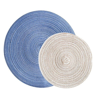 4/6/8pcs Placemats Non-slip Table Mat Cup Pad Heat Resistant Bowls Cups Coaster Tableware Mat Dish Pads Linen Mats Cup Holder