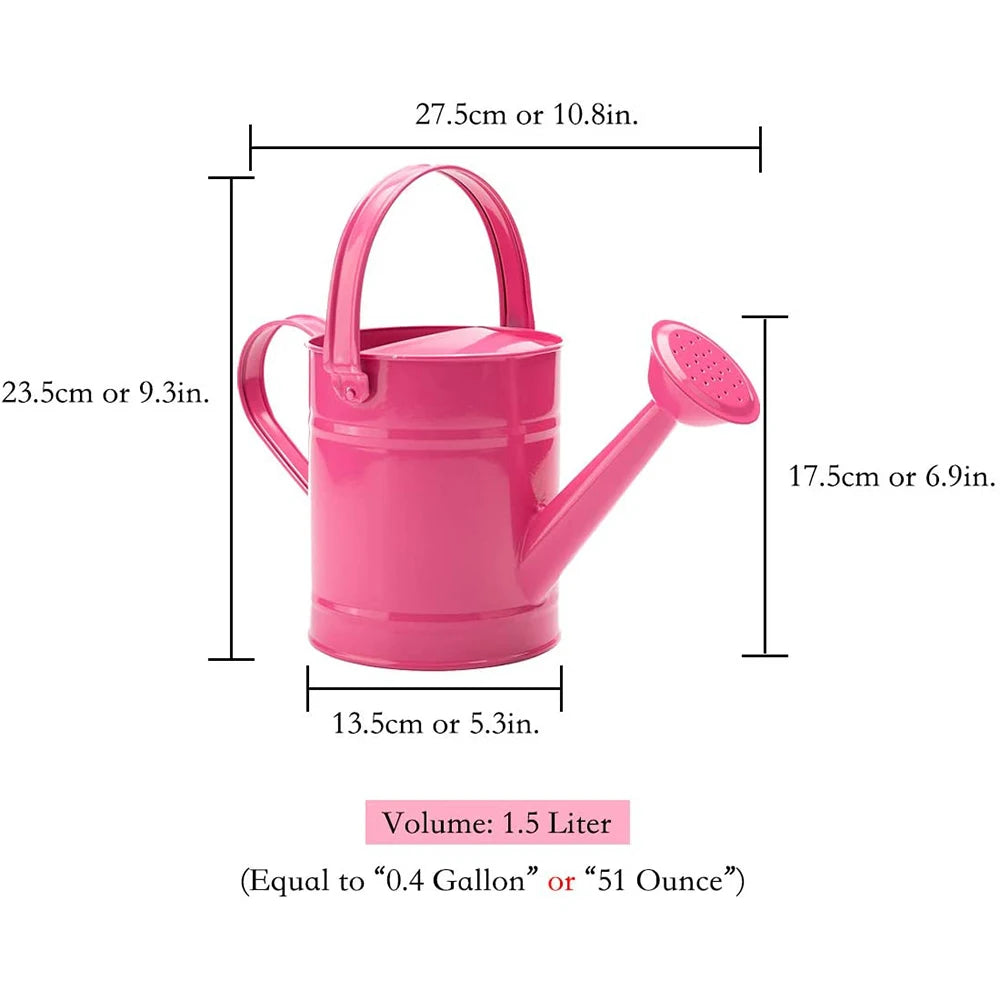 1.5L Iron Watering Can Home Bonsai Plant Shower Tool Gardening Water Pot Sprinkled Kettle Garden Irrigation Spray Bottle