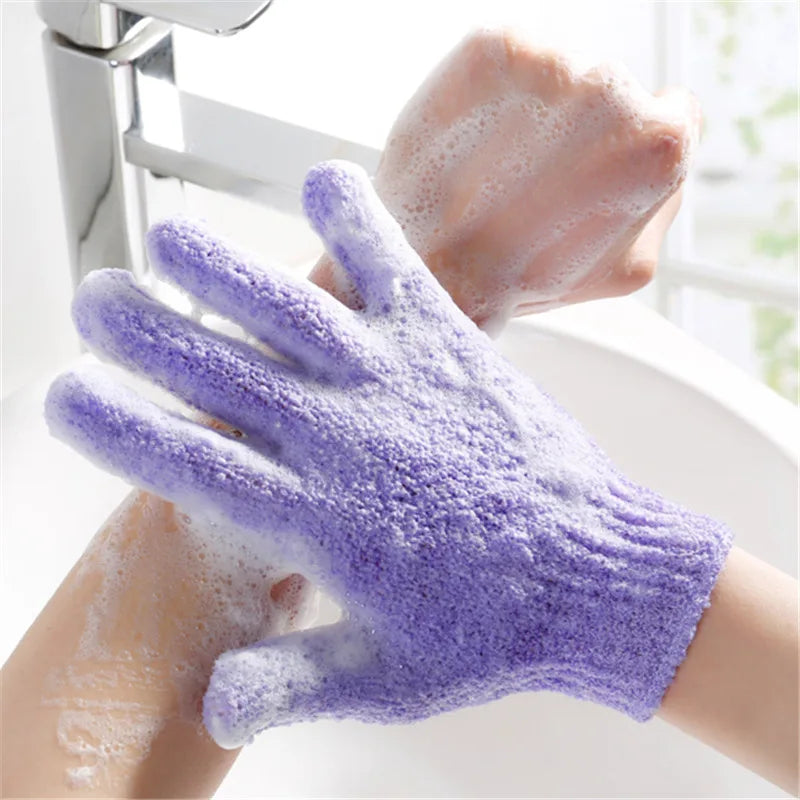 1PCS Bath Scrub Glove Exfoliating Body Facial Tan Massage Glove Exfoliator Glove Random Color Bath Shower Wash Hot