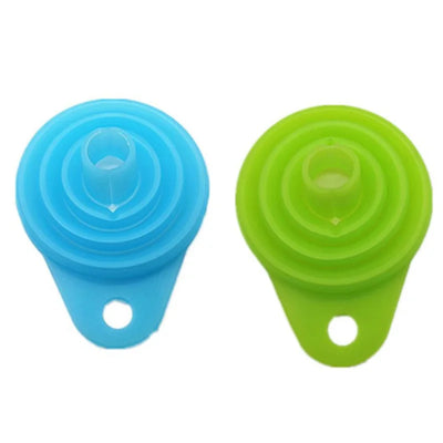 1PC/2pc Mini Foldable Funnel Silicone Collapsible Funnel Folding Portable Funnels Be Hung Household Liquid Dispensing Telescopic