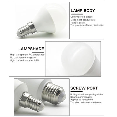 LED E14 LED lamp E27 LED bulb AC220V 230V 240V 20W 18W 15W 12W 9W 6W 3WSmart IC Lampada LED Spotlight Table Lamps light Bombilla