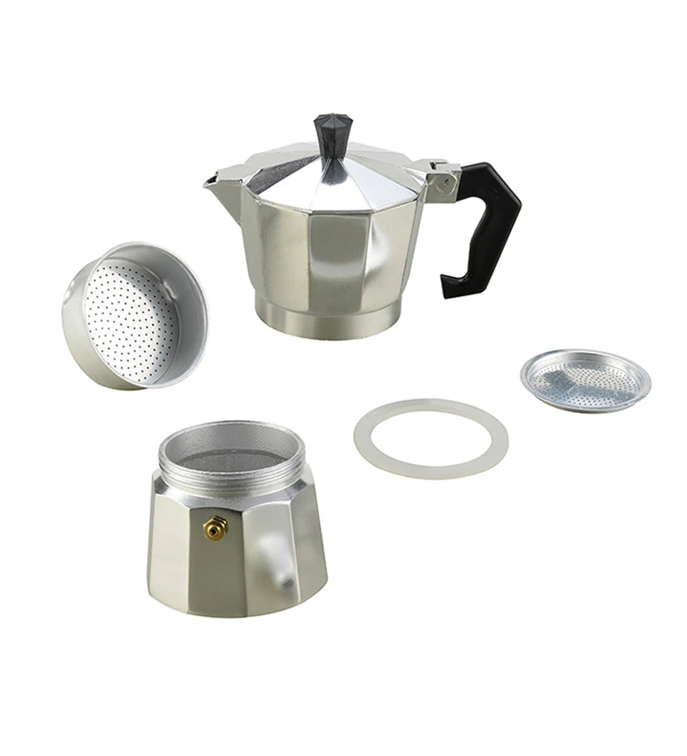 Coffee Maker Aluminum Espresso Percolator Pot Coffee Maker Moka Pots 1cup/3cup/6cup/9cup/12cup Stovetop Coffee Maker