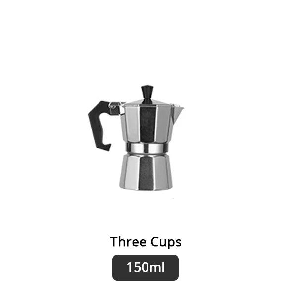 Coffee Maker Aluminum Espresso Percolator Pot Coffee Maker Moka Pots 1cup/3cup/6cup/9cup/12cup Stovetop Coffee Maker