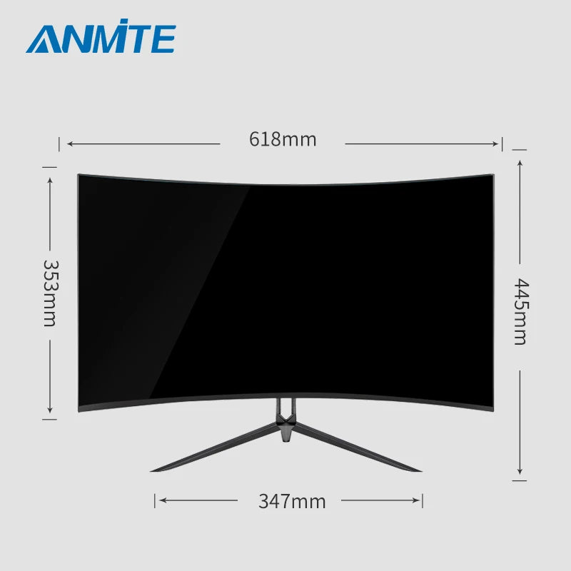 Anmite  27"FHD 165hz Curved Gaming Computer Monitor HDR USB FHD [1920 x 1080]  PC HDMI Ultra-thinscreen Display