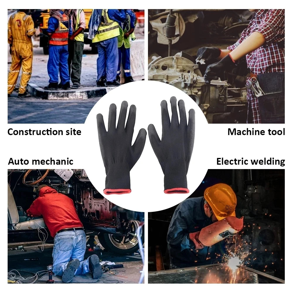 Nitrile Safety Coated Work Gloves, PU Gloves and Palm Coated Mechanical Work Gloves for Construction and Maintenance Vehicles