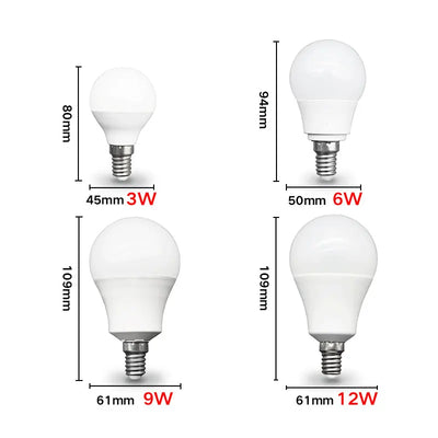 LED E14 LED lamp E27 LED bulb AC220V 230V 240V 20W 18W 15W 12W 9W 6W 3WSmart IC Lampada LED Spotlight Table Lamps light Bombilla