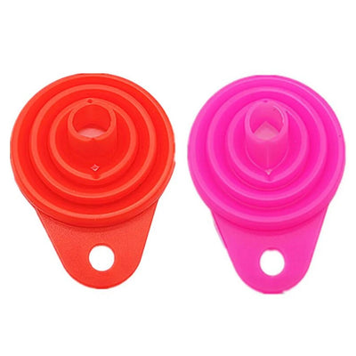 1PC/2pc Mini Foldable Funnel Silicone Collapsible Funnel Folding Portable Funnels Be Hung Household Liquid Dispensing Telescopic