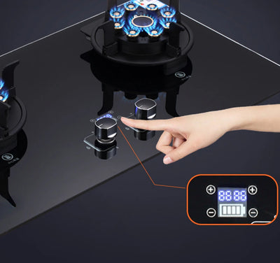 Household Gas Burner Stove for Kitchen Cooktop Upgrade Timing Flip Kitchen Gas Cooker Energy-saving Embedded Fierce Fire Stove