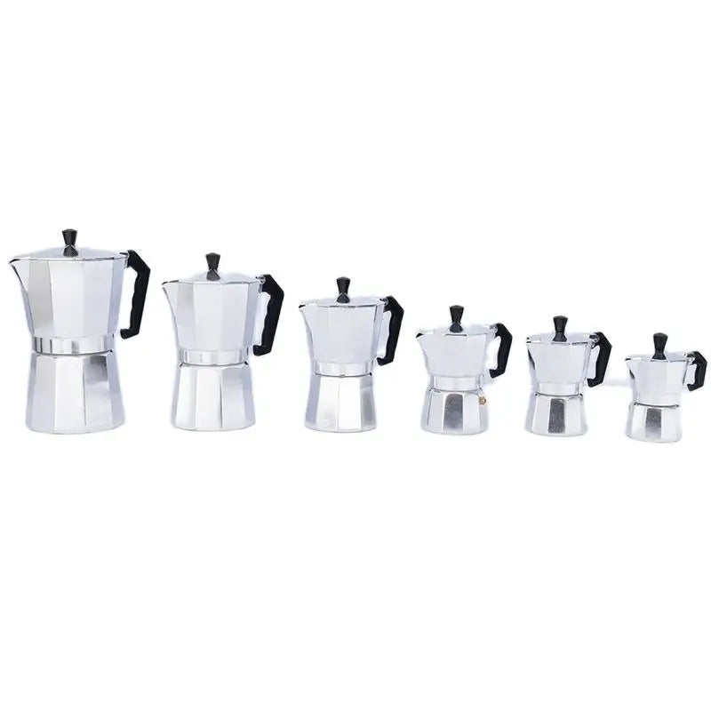 Alloy Coffee Maker Moka Pot 50ml 100ml 150ml 300ml 450ml 600ml Espresso Percolator Pot Mocha Coffee Pot