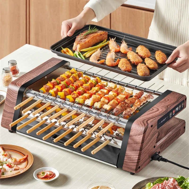 Electric Oven Household Barbecue Oven Barbecue Electric Baking Pan Indoor Barbecue Machine Automatic Rotation Skewers Machine