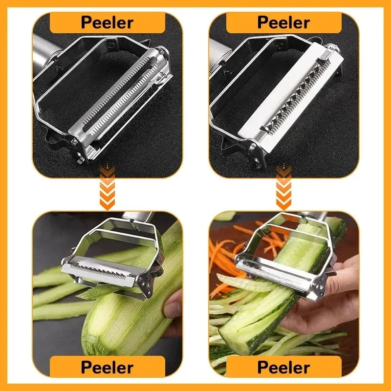 Stainless Steel Peeler Household Multifunctional Peeler Fruit and Vegetable Peeler Melon Peeler Potato Peeler Silk Cutting Tool