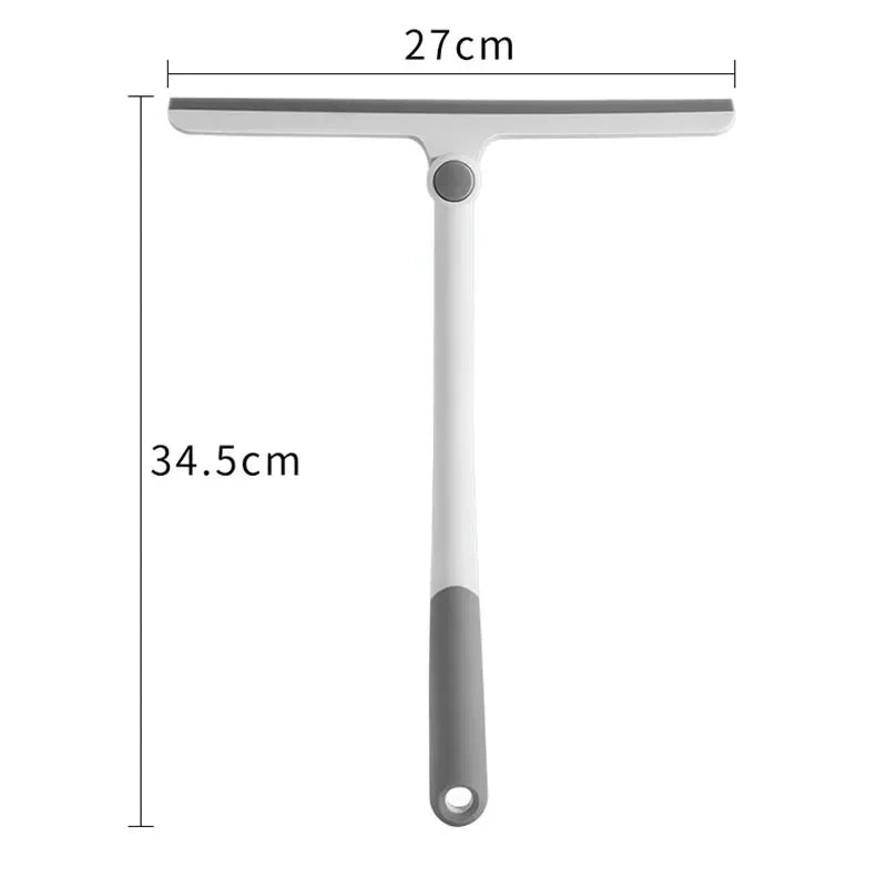 360 Degree Rotatable Shower Squeegee Glass Wiper Scraper Squeegee Cleaner With Silicone Holder Bathroom Mirror Scraper Cleaning