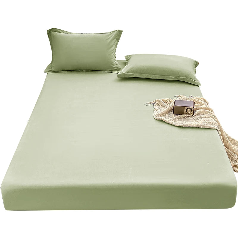 Premium Solid Color Brushed Fitted Sheet,Ultra-Soft Sateen Weave for Cozy Nights - Hypoallergenic and Easy Care Bedding