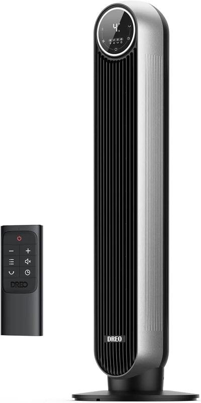 Dreo Tower Fan for Bedroom, 25ft/s Velocity Quiet Floor Fan, 90° Oscillating Fans for Indoors with 4 Speeds, 4 Modes, 8H Timer