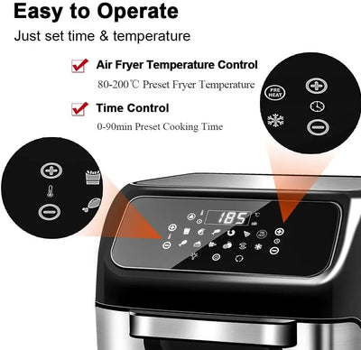 Brand New multifunctional Oil free airfryer electric Big air fryers digital air fryer Capacity 12L