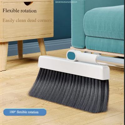 Household folding broom broom dustpan set Soft brush whisk broom strip non-stick hair sweeping cleaning and scraping