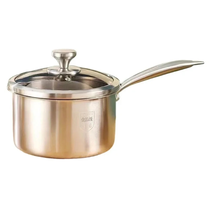 New 316 stainless steel soup pot with steamer for baby food cooking and milk boiling Soup and stock pot