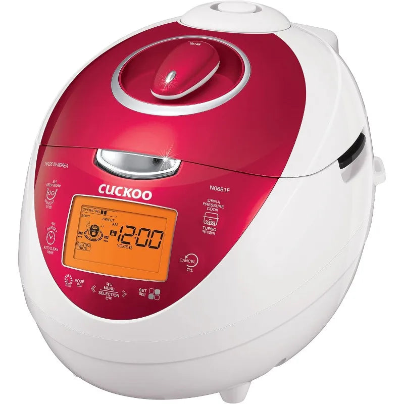 Cuckoo CRP-N0681F 6 Cups Electric Rice Cooker, 110v, Red