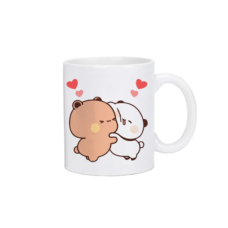 Panda Bear Bubu Dudu Coffee Milk Cup Mocha Cat Panda Bear Couple Christmas Mug Kawaii Cups Original Mugs Free Shipping Drinkware