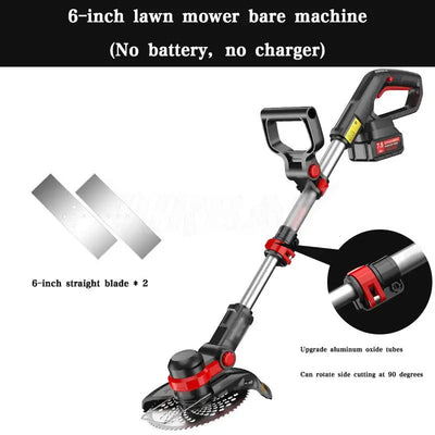 Electric Lawn Mower 6/8inch Brushless Motor Cordless Cutter Household Weeder Rechargeable For Garden Lawn Trimming Pruning Tools