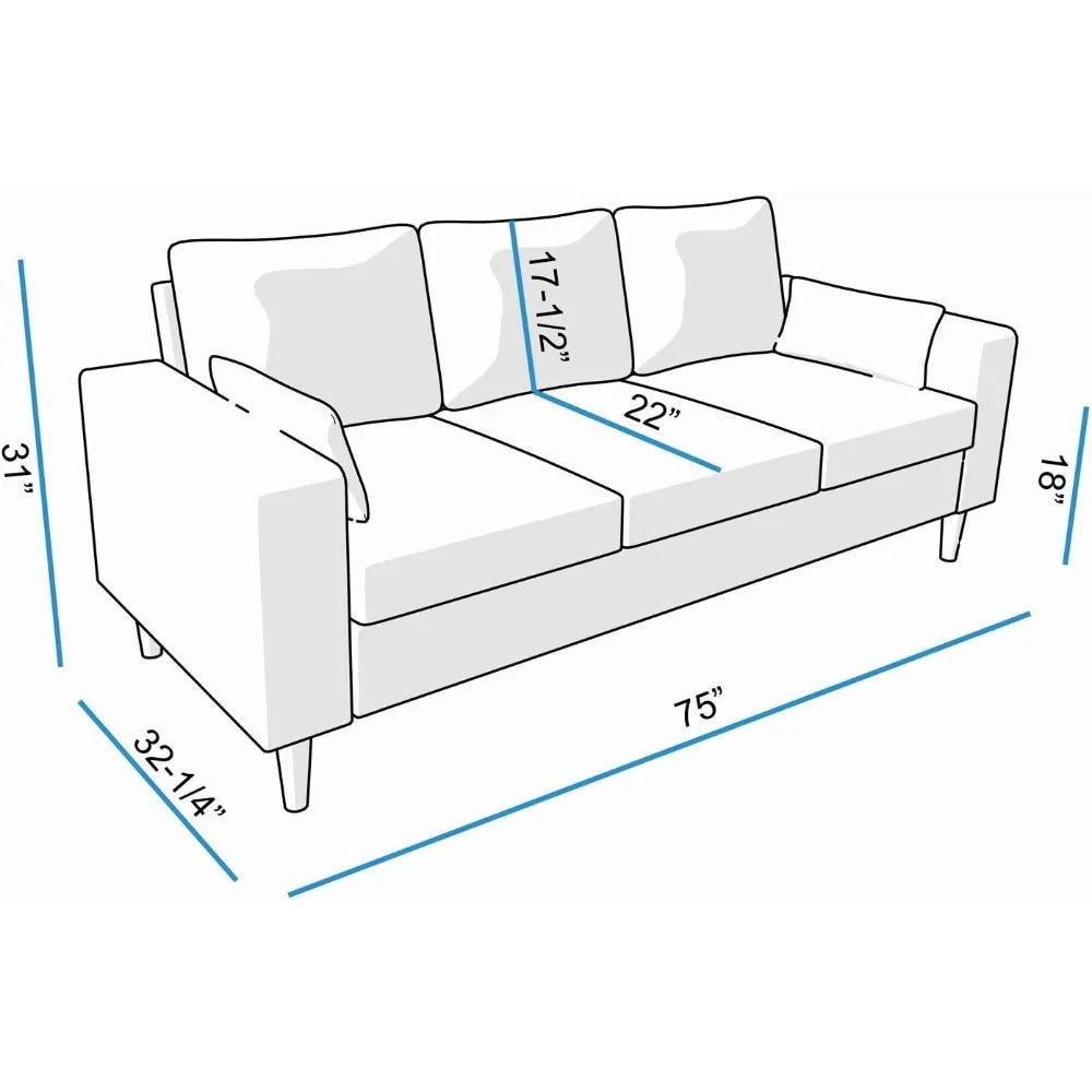 2 Seater & 3 Seater Fabric Corner Sofa Living Room Suite Set, Sofa Sets for Living Room,  Solid Iron Frame build Grey