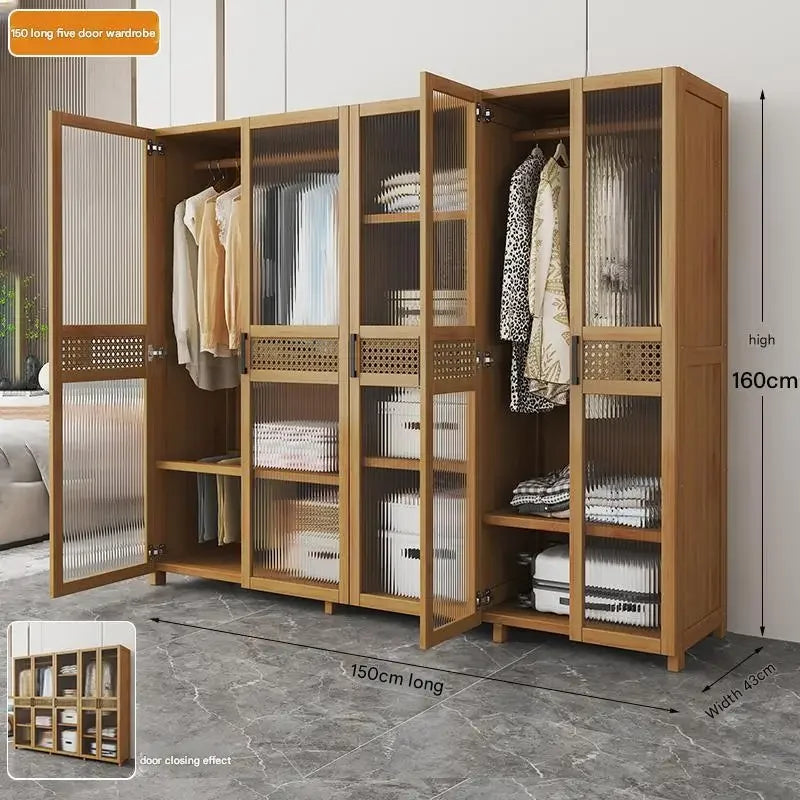 Space Saving Cheap Closet Modern Minimalist Nordic Display Lounge Open Wooden Wardrobe Storage Vestidores Trendy Furniture