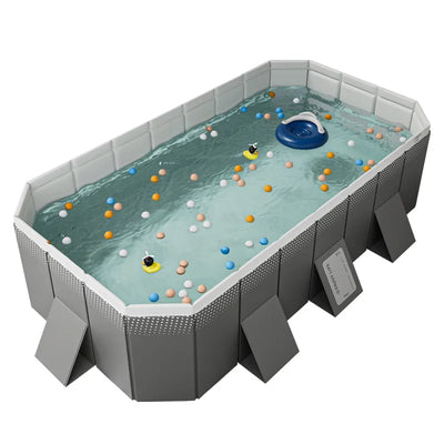 1.6-3M Swimming Pool Foldable Frame Paddling Pools Thickened Wear-Resistant Outdoor Non-Inflatable  Summer Water Game For Family