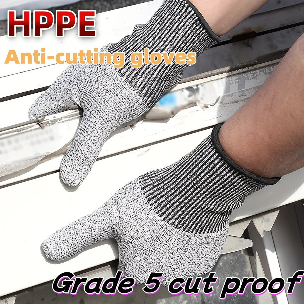 1 pair, Cut-Resistant Gloves with Non-Slip Grip, Durable Nitrile Foam Coating, Touchscreen Compatible, and 3D-Comfort Fit