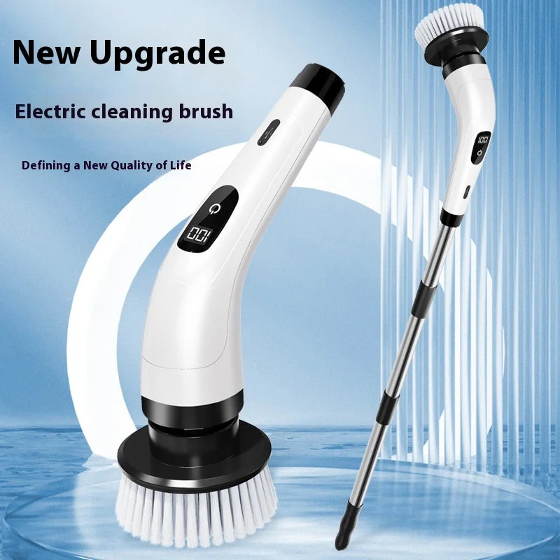 9 in 1 Electric Cleaning Brush Electric Spin Cleaning Scrubber Electric Cleaning Tools Parlour Kitchen Bathroom Cleaning Gadgets