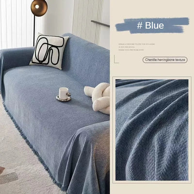 Herringbone Chenille Fabric Furniture Protector Per Meter for Sofacovers Pillowcases Sewing Plain Breathable Cloth Soft Textured