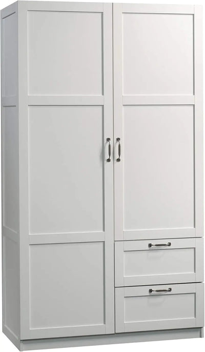 Miscellaneous Wardrobe/Storage Pantry Cabinet, L: 40.0"" X W: 19.45"" X H: 71.1"", Soft White