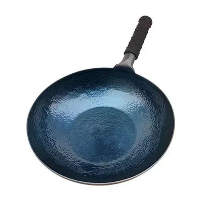 High-Grade Handmade Iron Pan Without Coating Health Wok Non-Stick Pan Gas Stove Induction Cooker General Zhangqiu Iron Wok 36CM