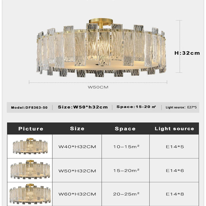 Modern LED bedroom light living room creative crystal ceiling light hotel villa interior lighting wholesale