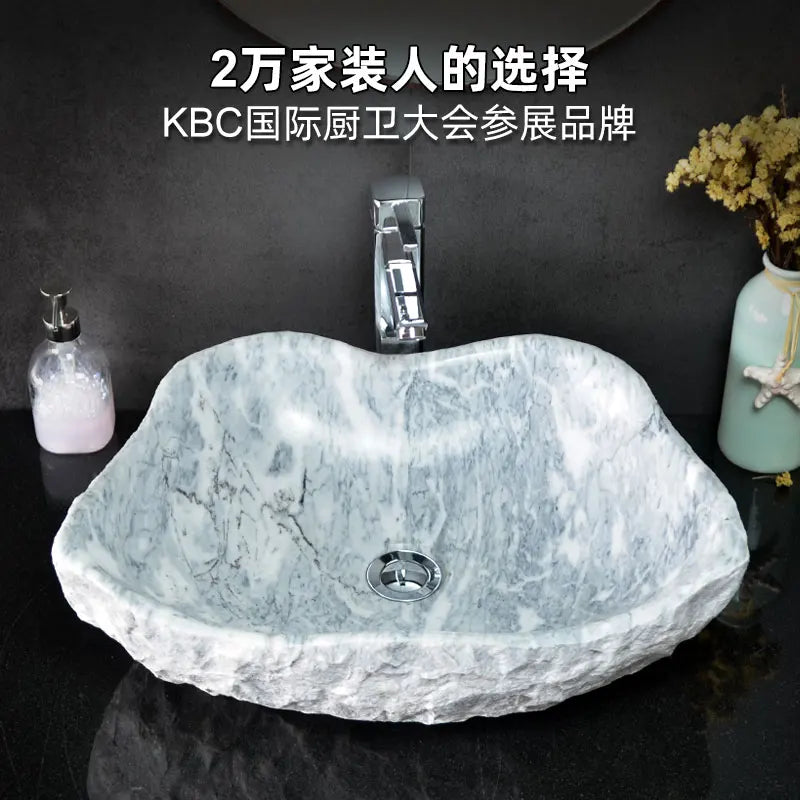 Stone platform basin Art marble washbasin Pool Bathroom Balcony Outdoor courtyard Household