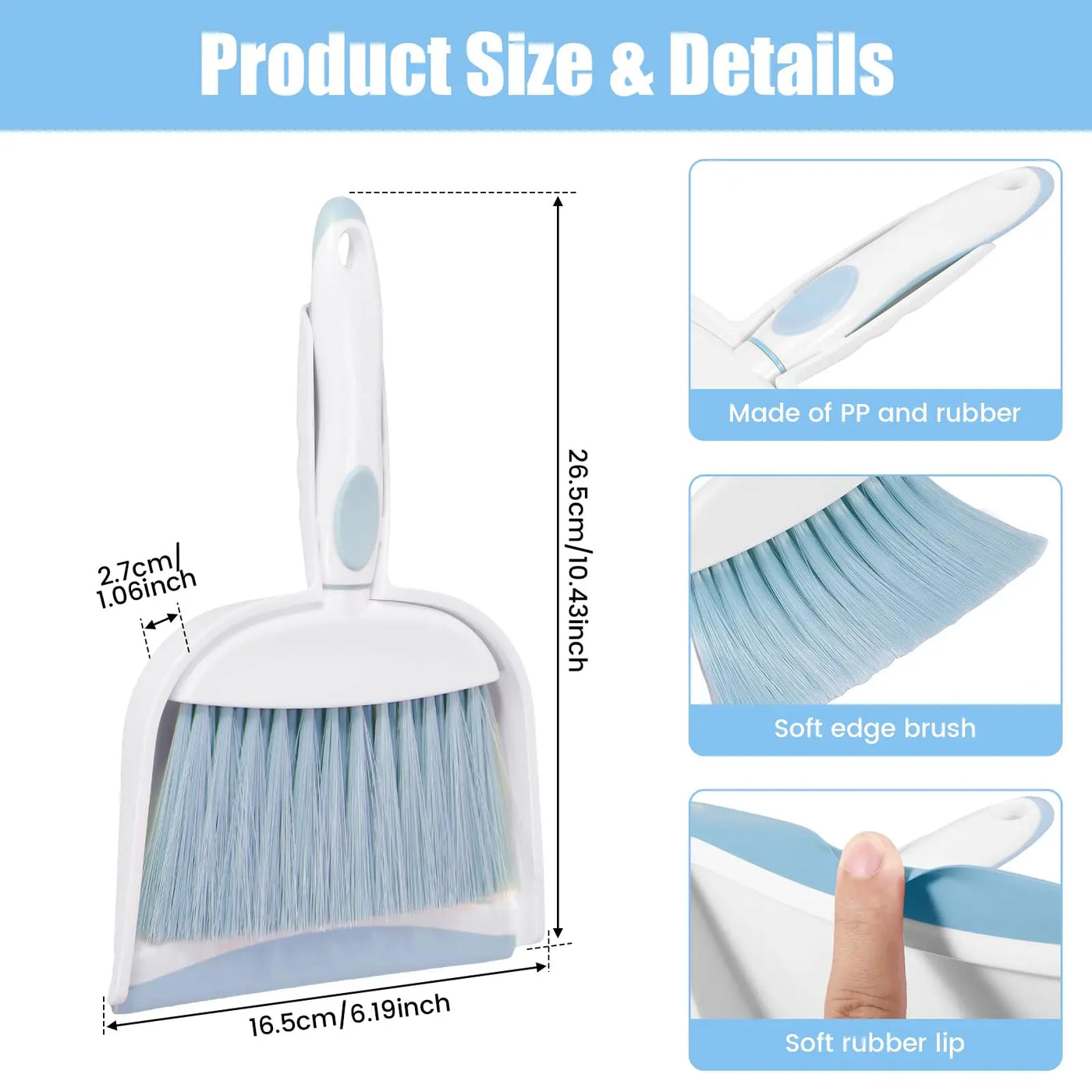 Cleaning Brush Set Miniature Toys Cleaning Dustpan Hand Broom Suits for -Toddlers Mini Sweeping Brush Easy to Use