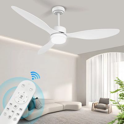 Modern fan lamp long page remote control variable frequency 3 color Nordic Living room lighting ceiling fan with LED lamp