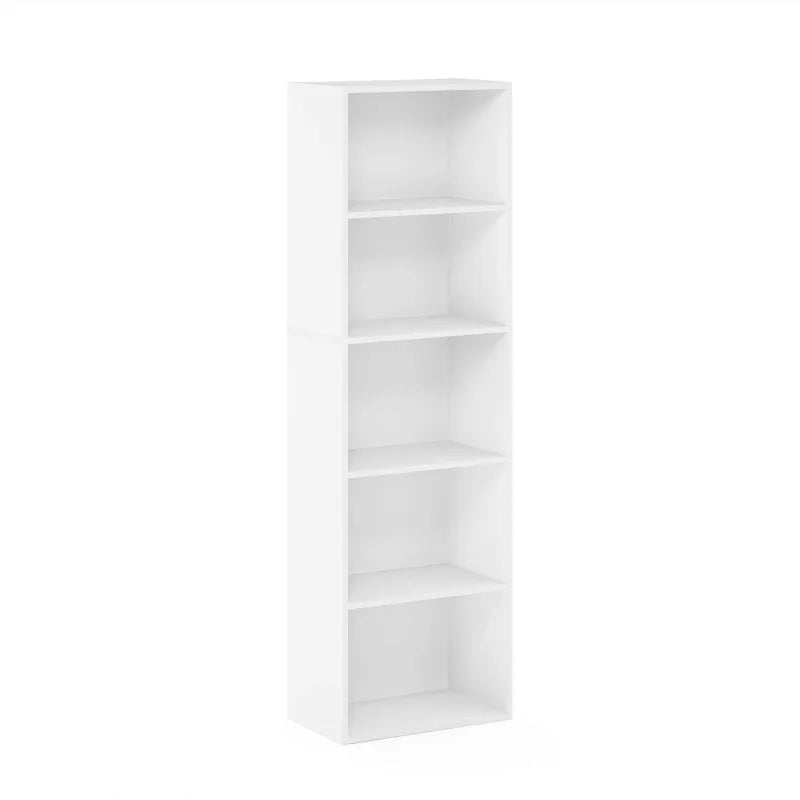 Luder Bookcase / Book / Storage , 5-Tier, White