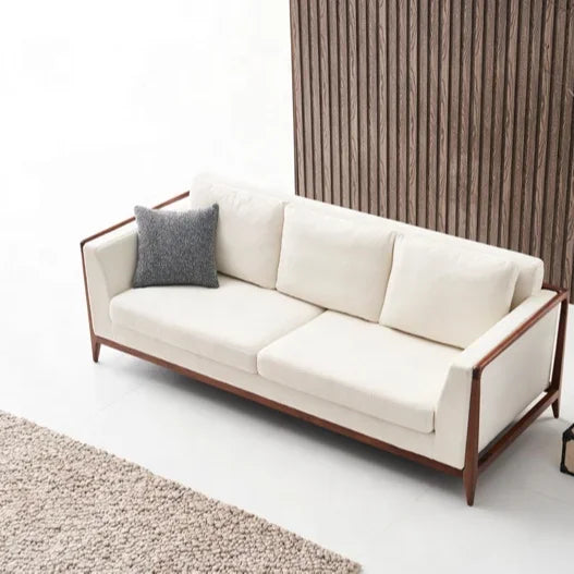 Sectional Fabric Sofa White Sofa Set Furniture Modern Wood Frame Sofa Living Room Furniture