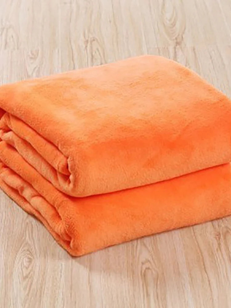 Adult Wool Blanket Bed Needle Down Duvet Solid Color Blanket and Bedspread Soft Sofa Home Bed Cover Blankets and Throws